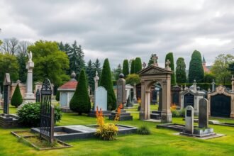 A Házsongárdi temető sírei és szobrai Kolozsváron.