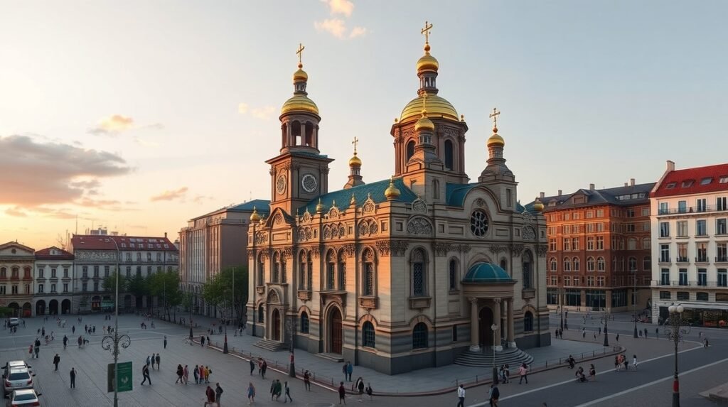 Kolozsvár ortodox katedrális az Avram Iancu téren, impozáns építészet