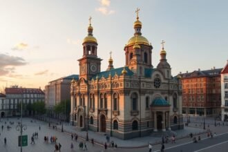 Kolozsvár ortodox katedrális az Avram Iancu téren, impozáns építészet