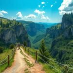 Panorámás kilátás a Tordai-hasadékra egy könnyű kirándulás során