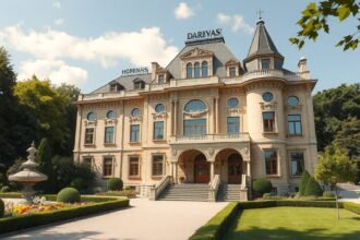 A Darvas–La Roche-ház reprezentatív szecessziós épülete Nagyváradon.