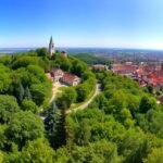 Nagyvárad perspektívája a Kálvária-dombról, gyönyörű panoráma.