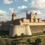 Az aradi vár, impozáns Vauban-típusú erődítmény panorámája.