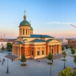 Az ortodox katedrális Aradon a Podgoria téren, lenyűgöző építészettel.