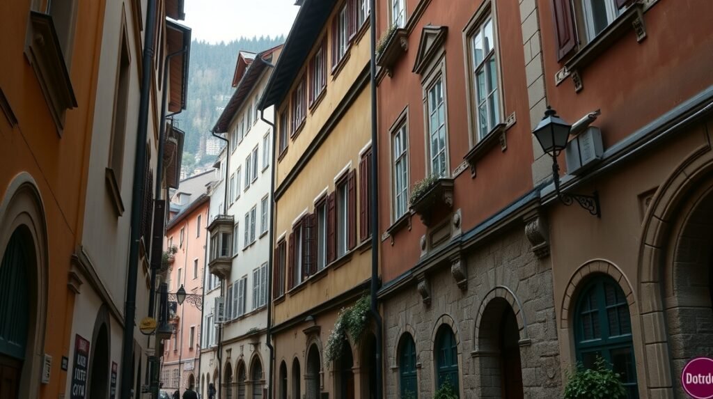 Zsinór utca, Brassó, a legszűkebb utcák egyike Európában.