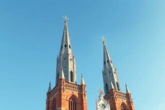 A Szent Miklós-templom impozáns tornyai Brassóban