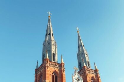 A Szent Miklós-templom impozáns tornyai Brassóban