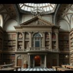 A Teleki-Bolyai Könyvtár belső terének részlete, Marosvásárhely