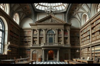 A Teleki-Bolyai Könyvtár belső terének részlete, Marosvásárhely