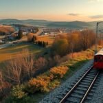 A Somostető kilátása és a kisvasút Marosvásárhely fölött