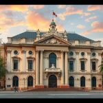 A marosvásárhelyi Nemzeti Színház lélegzetelállító homlokzata.