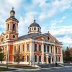 A Marosvásárhely-i Status Quo Ante zsinagóga látványos építészete.