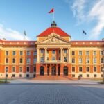 A Marosvásárhelyi közigazgatási palota impozáns homlokzata