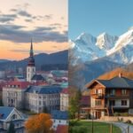 Marosvásárhely belvárosi és hegyi panoráma összehasonlítása