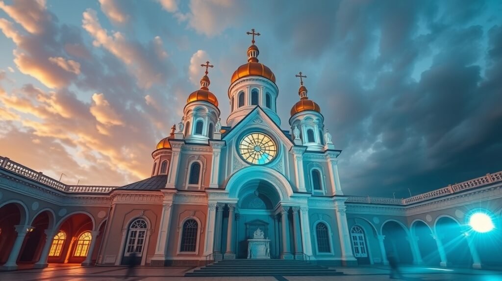 Moldvai Metropolitan Katedrális látképe Jászvásáron, Románia