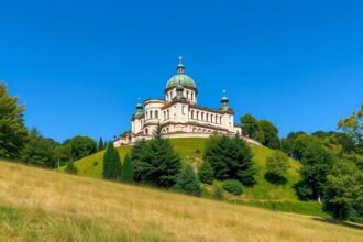 A Cetățuia kolostor a Jászvásár dombtetőjén, gyönyörű panorámával.