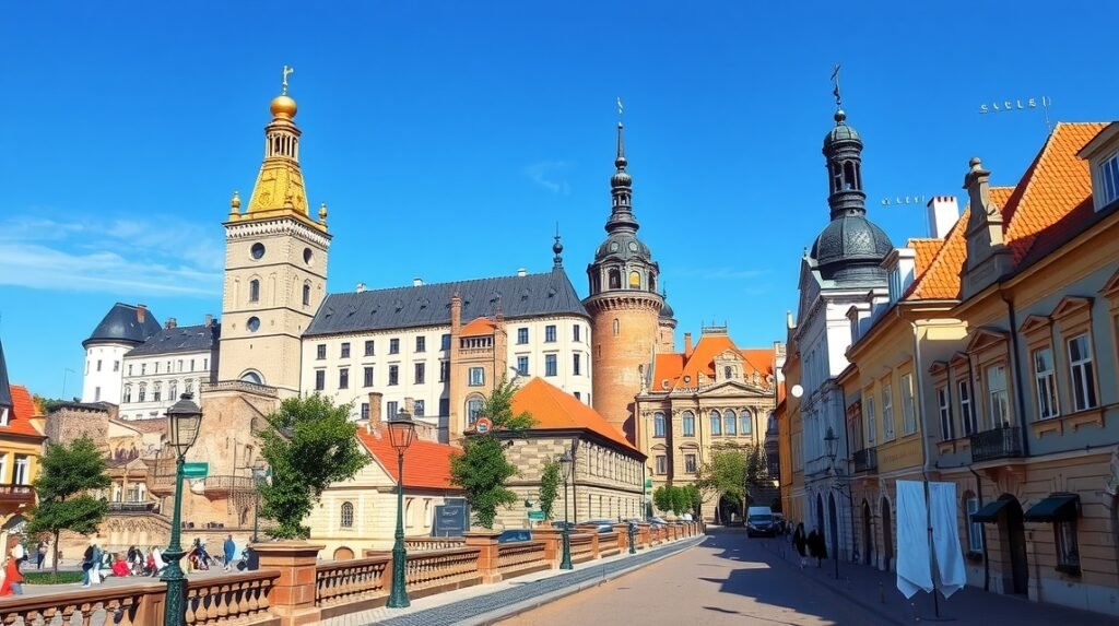 A Varsói Királyi Palota és az Óváros gyönyörű látképe