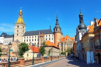 A Varsói Királyi Palota és az Óváros gyönyörű látképe