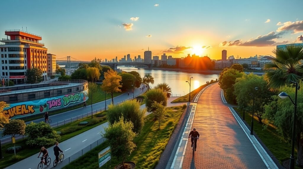 Varsói naplemente a Visztula partján