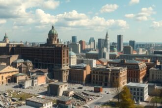 Varsó modern városképe, újjáépítési projektek, kultúra és történelem.