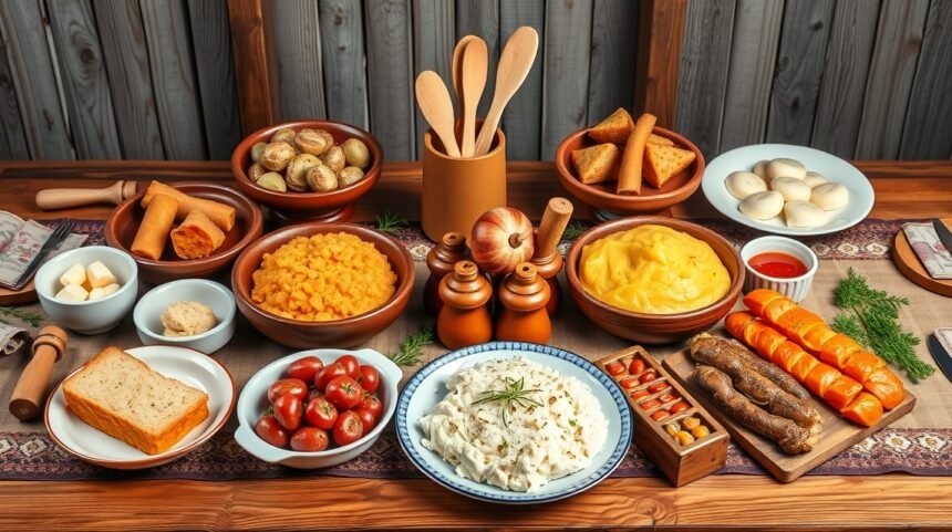 Szlovén tradicionális ételek fenséges tálalásban