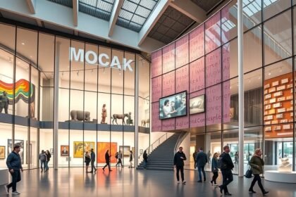 MOCAK Kortárs Művészeti Múzeum belső tér, Krakkóban.