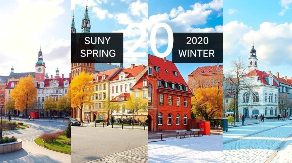 Krakkó tavaszi és téli időjárás képe