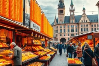 Gdańsk borostyános piac, antik üzletek és helyi mesterek
