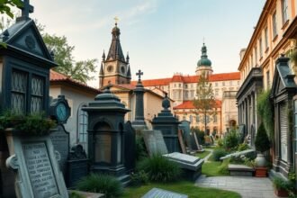 Josefov régi temető, Prága történelmi zsidó negyedében.