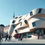 Prága modern ikonja, a Táncoló ház varázslatos kilátással