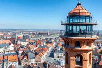 Panoráma az Új Városháza kilátótornyából Ostravában.