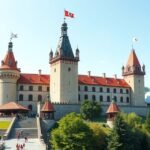 Sziléziai Ostrava vára gyönyörű panoráma kilátással.