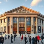 A Szépművészeti Galéria épülete Ostravában modern designnal.