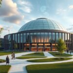 Planetárium Ostrava épülete csodás környezetben