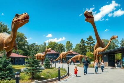 DinoPark Ostrava: életnagyságú dinoszauruszok családi programhoz.