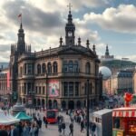 Edinburgh a fesztiválok idején, nyári programok és látogatók.