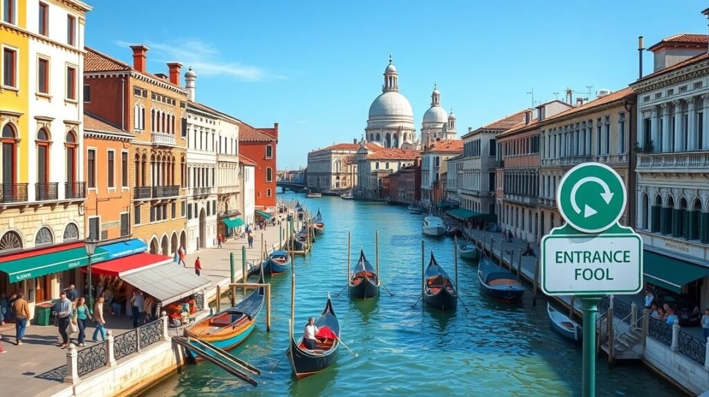 Gyönyörű velencei csatorna a gondolákkal és helyi építészet csodáival.