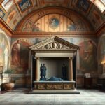 Júlia sírja a freskómúzeumban Veronában, történelmi művészet