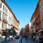 Via Mazzini sétálóutca, Verona, Olaszország, elegáns üzletekkel