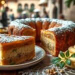 Pandoro sütemény és krémes polenta Véronából