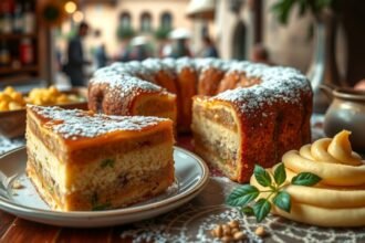 Pandoro sütemény és krémes polenta Véronából