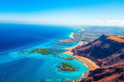 Tenerife kanári-szigetek tengerparti táj nyáron