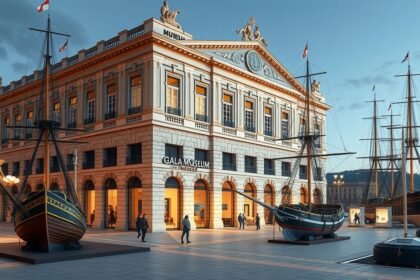 Galata Tengerészeti Múzeum Genovában, gyönyörű hajómodellekkel.