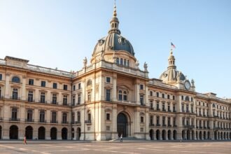 A Dózse-palota impozáns épülete Genovában.