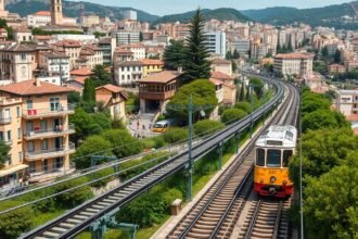 Genova dombos utcái és siklója, hangulatos városi közlekedés