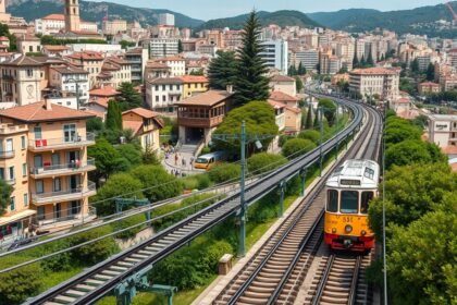 Genova dombos utcái és siklója, hangulatos városi közlekedés