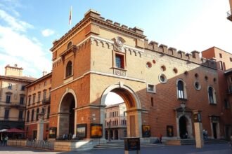 A Porta Palatina római kapu Torinóban, Olaszországban