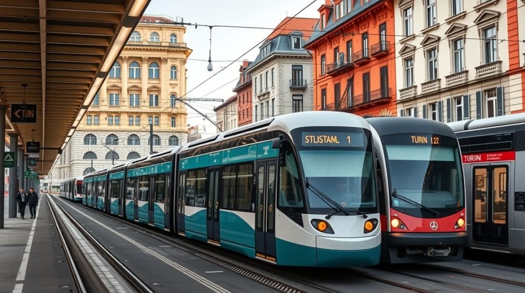 Villamosok Torinó közlekedésében