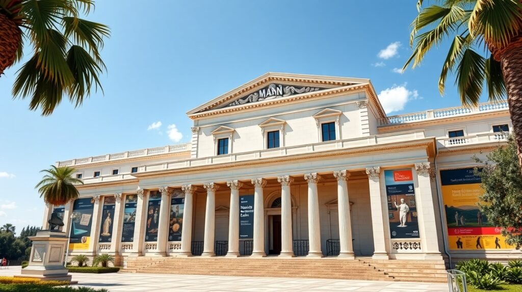 MANN épülete Nápolyban, a Régészeti Múzeum külseje.