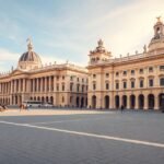 A monumentális Királyi Palota Nápolyban, a Piazza del Plebiscito terén.